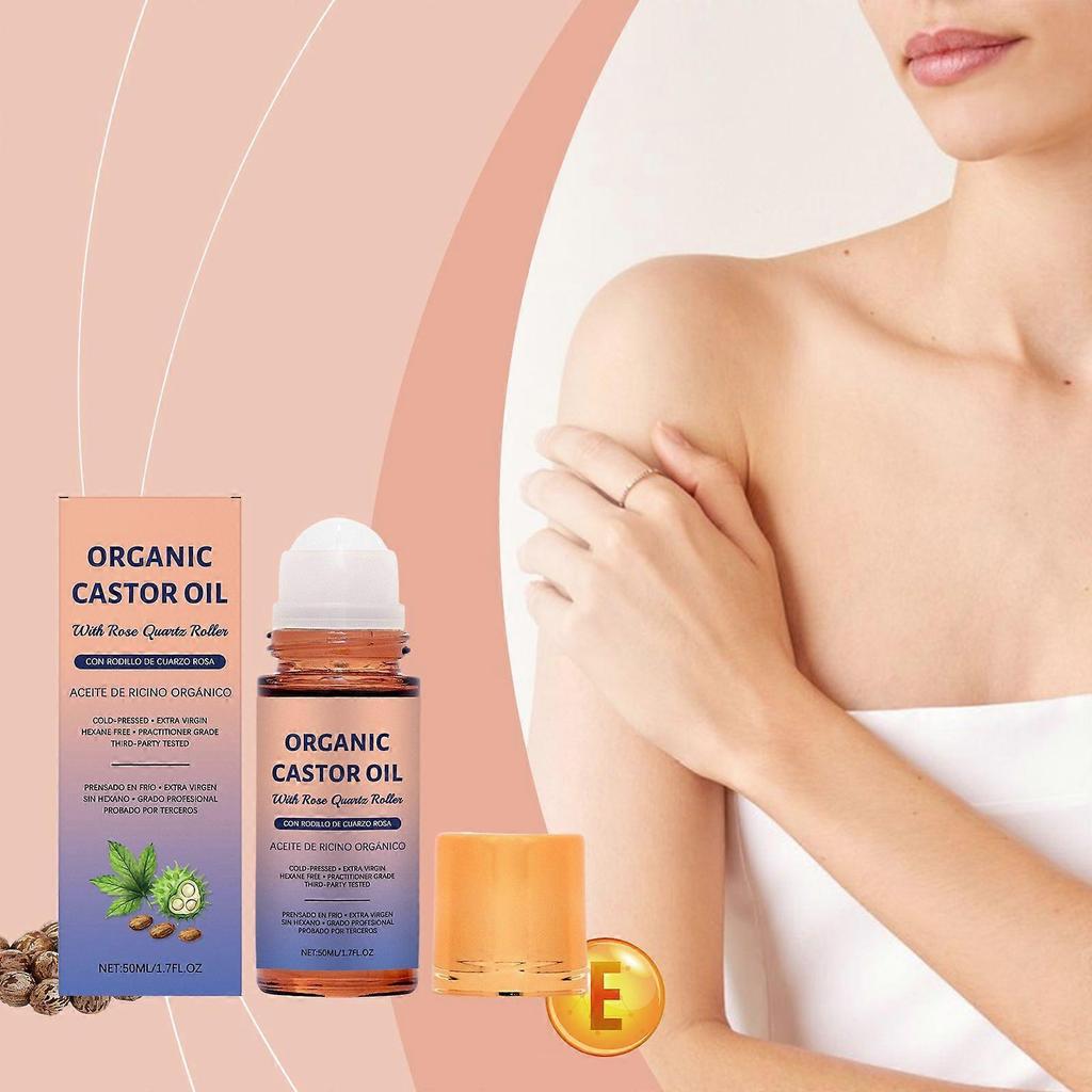 Limited time!!Amz Castor Oil Care Roll-On Gently Nourishes The Body And Skin, Moisturizes And Makes It Tender. Portable Daily Massage Care Liquid