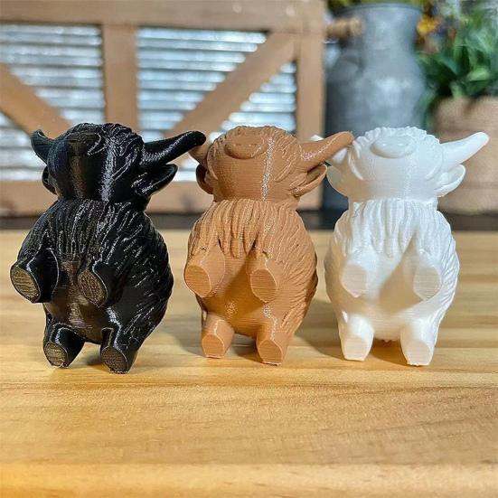 

Статуя Хайлендской коровы, износостойкий садовый декор, ручная работа, бонсай, макет, скульптура, креативный DIY