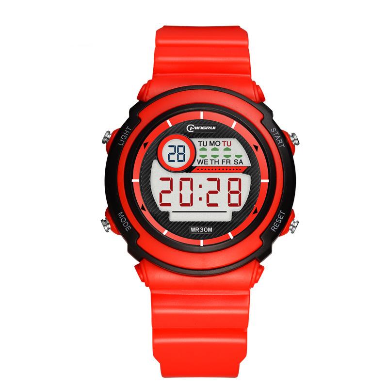 UTHAI CQ421 Children's Watch Night Light Sports LED Light up 30 meters Waterproof Multi functional Electronic Watch Clock Gift
