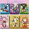 Adorable Sonic The Hedgehog Kids Anime Puzzle Interactive Sticker Diy Craft Set