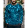 Men's Round Neck Long Sleeve Wolf Howling Print Top Trendy Moonlit Wolf Pack Pattern Casual Sweatshirt Spring Autumn Fashion Animal Print Pullover,