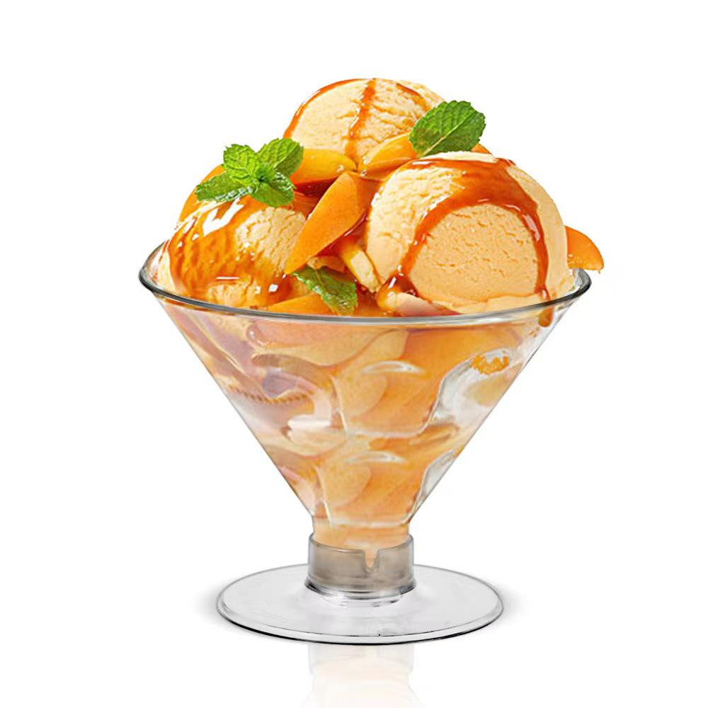 Set de Cupe Pătrate Transparente pentru Sos și Mousse cu Lingurițe - Perfect pentru Deserturi și Aperitive