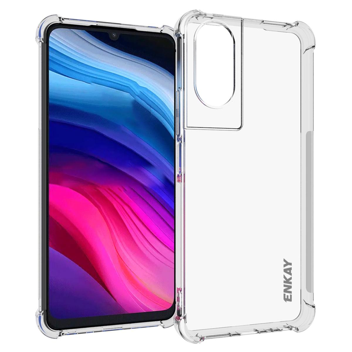 

Чехол ENKAY HAT PRINCE для TCL 505 с утолщенными четырьмя углами из ТПУ A