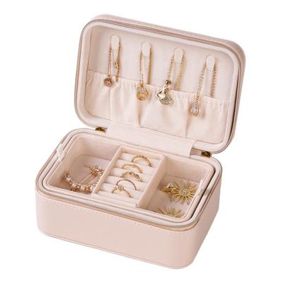 Double Layer Jewelry Storage Case PU Leather Jewelry Organizer High-end Jewelry Boxes  Gifts