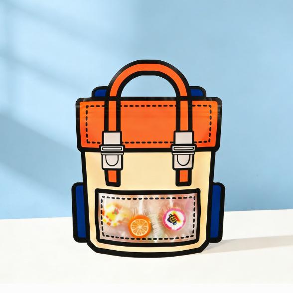 Custom Cartoon Candy & Snack Packaging Bags: Special-Shaped, Self-Sealing, Gift & School Bags