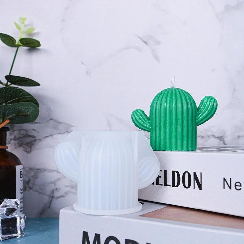 Mini Cactus Shape Candle Silicone Mold Handmade DIY Desktop Decoration Gypsum Resin Aromatherapy Thicken Candle Silicone Mould