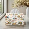 1pc 2D Flat, Construction Vehicle Theme Cartoon Style Birthday Party Tissue Box Suitable for Kitchen, Dining Table, Great Gift
