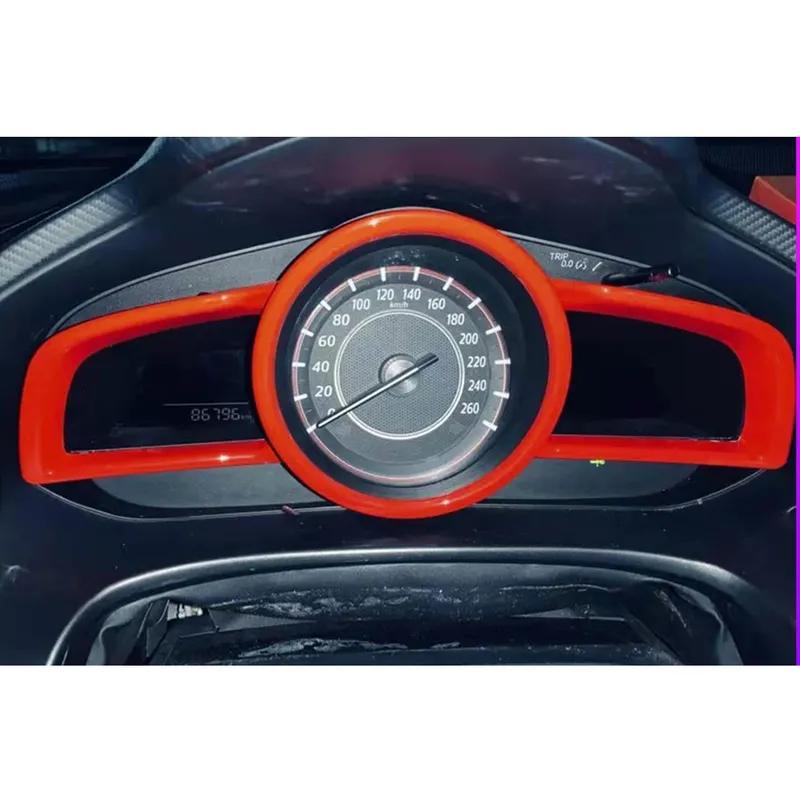 For Mazda3 Axela CX-4 Mazda 2 Demio BM BN 2014~2024 2017  Car Carbon Fiber Dashboard Interior Trument Frame Cover Trim