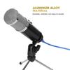 Condenser Microphone Stable USB Desktop Tripod MIC High Sensitivity Adjustable Angle for PCSilver