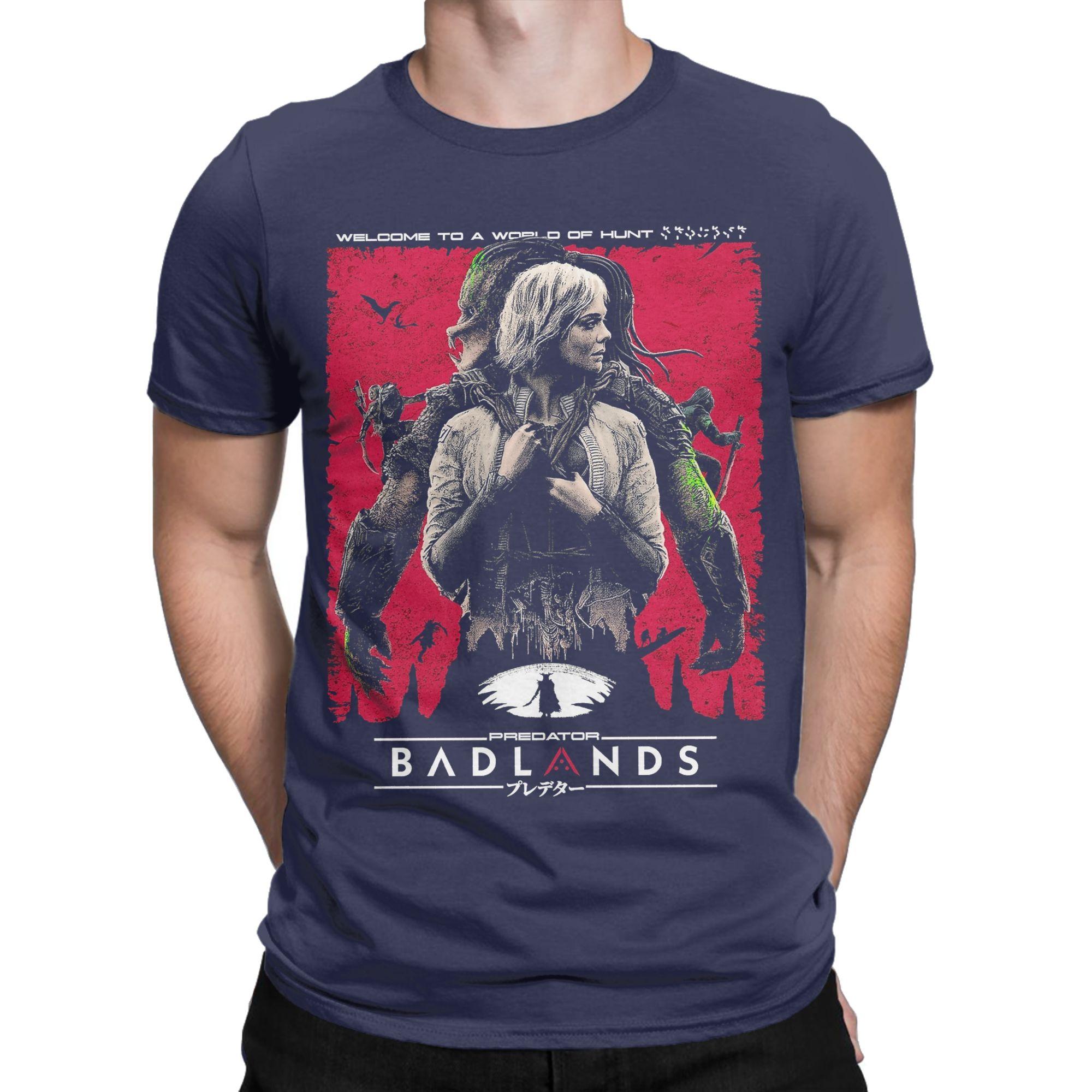 

Men s P-Predators Dek Yautja Thia Badlands T Shirt Warrior Cotton Tops Casual Short Sleeve Crew Neck Tees New Arrival T-Shirt 4XL