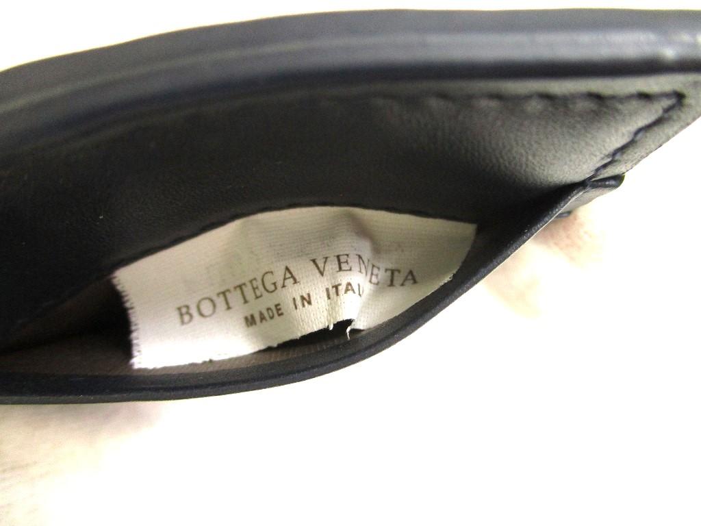Authentic BOTTEGA VENETA Intrecciato Navy Blue Leather Coin Purse Card Holder #9705  Refurbished