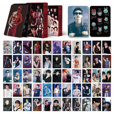 New55PCS Kpop Boy Stickers Pocard New Album Korean Star Lomo Cards Po Print Card Set Fans Collection Postcard SKZ HOLLOW a Kid Friendly Entertaining 2