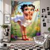 Wall TapestryBetty Boop Art Hanging Cloth Decorative Background Cover for Room Decoration