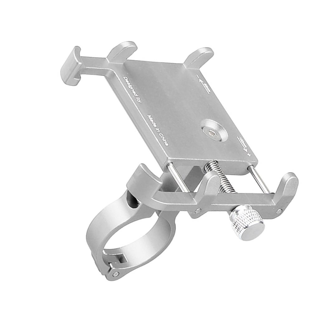   Anti-slip     Phone Holder Mount Aluminum Bike Handlebar Mobile Phone Holder Handlebar Clip Stand for 3.5-6.2inch Smart Mobile Phon