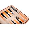 Jeu de société - ENGELHART - Backgammon de voyage 9" - Similicuir rouge - Portable - Durable