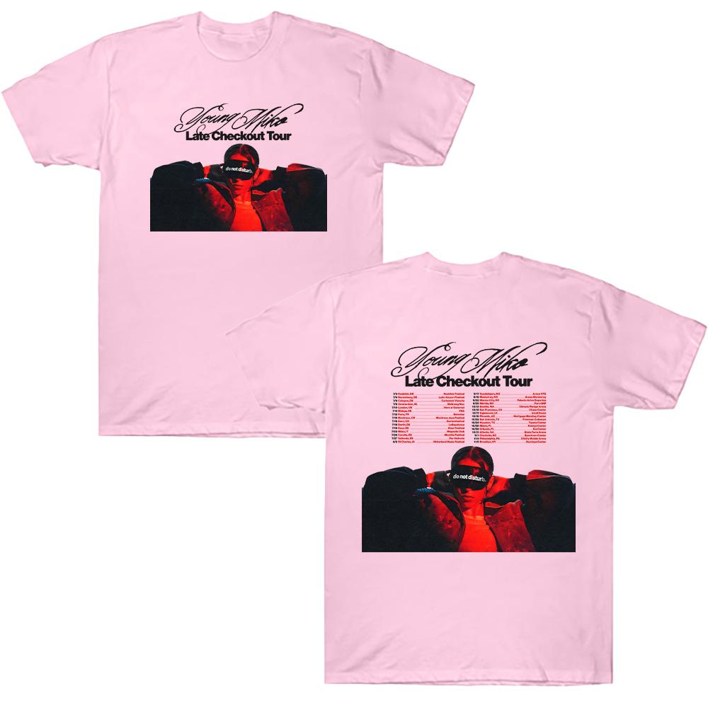 Young Miko Late Checkout Tour T-shirts Hip Hop Style Tee Casual Short Sleeve Top Street Style Women Cotton Tee