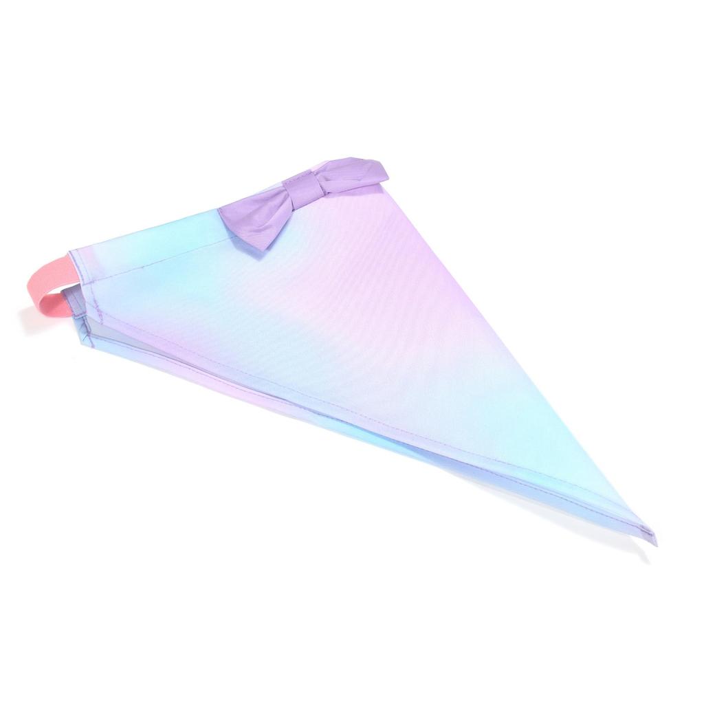 COLORFUL CANDY STYLE Back Cross Apron Water Repellent No Iron Aurora Color Set of 2 Girls Cute Kids Apron Triangle Scarf Set Kids Apron Toddler