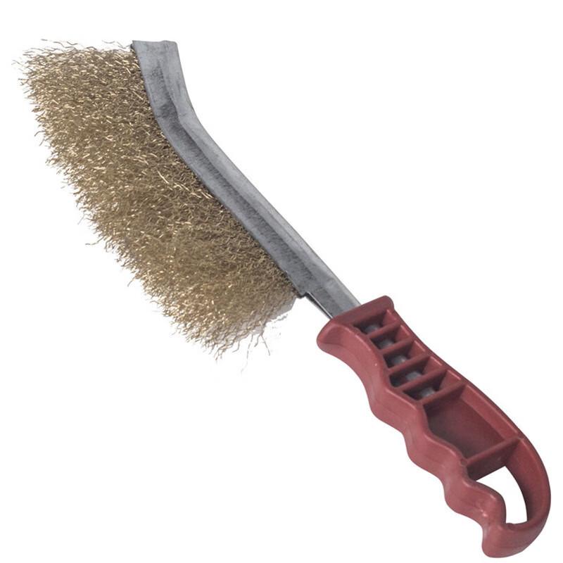 Red Handle Steel Wire BBQ Grill Cleaning Brush