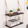Hanging Wall Shelves,Swing Rope Floating Shelf,2 Tier  Hanging Storage