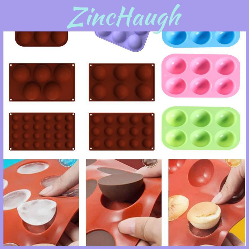 Všestranná 3D silikonová forma na čokoládu ve tvaru polokoule pro kreativní pečení a dezerty
