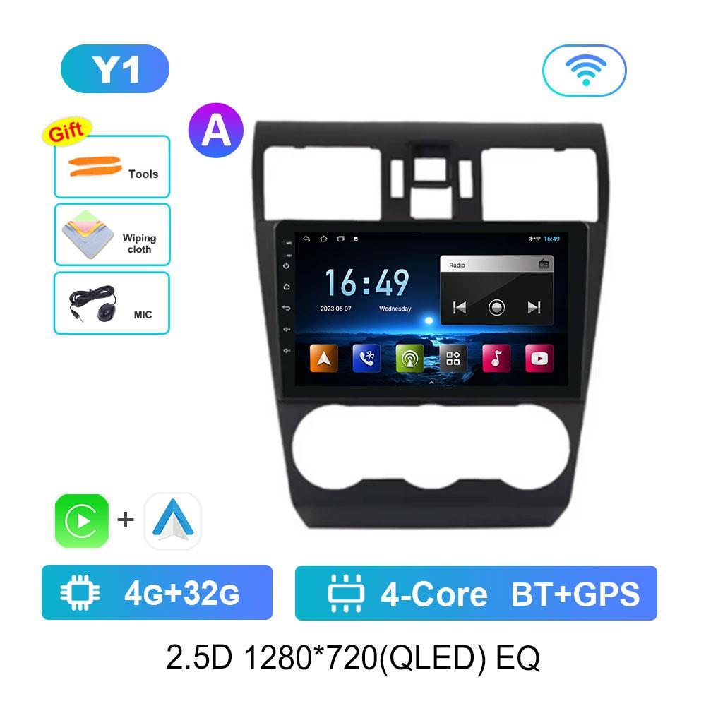 Android OS Navi GPS Car Radio Multimedia Player for Subaru Forester 4 SJ XV WRX 2012 - 2015 2018 DSP Stereo 4G QLED Screen WiFi