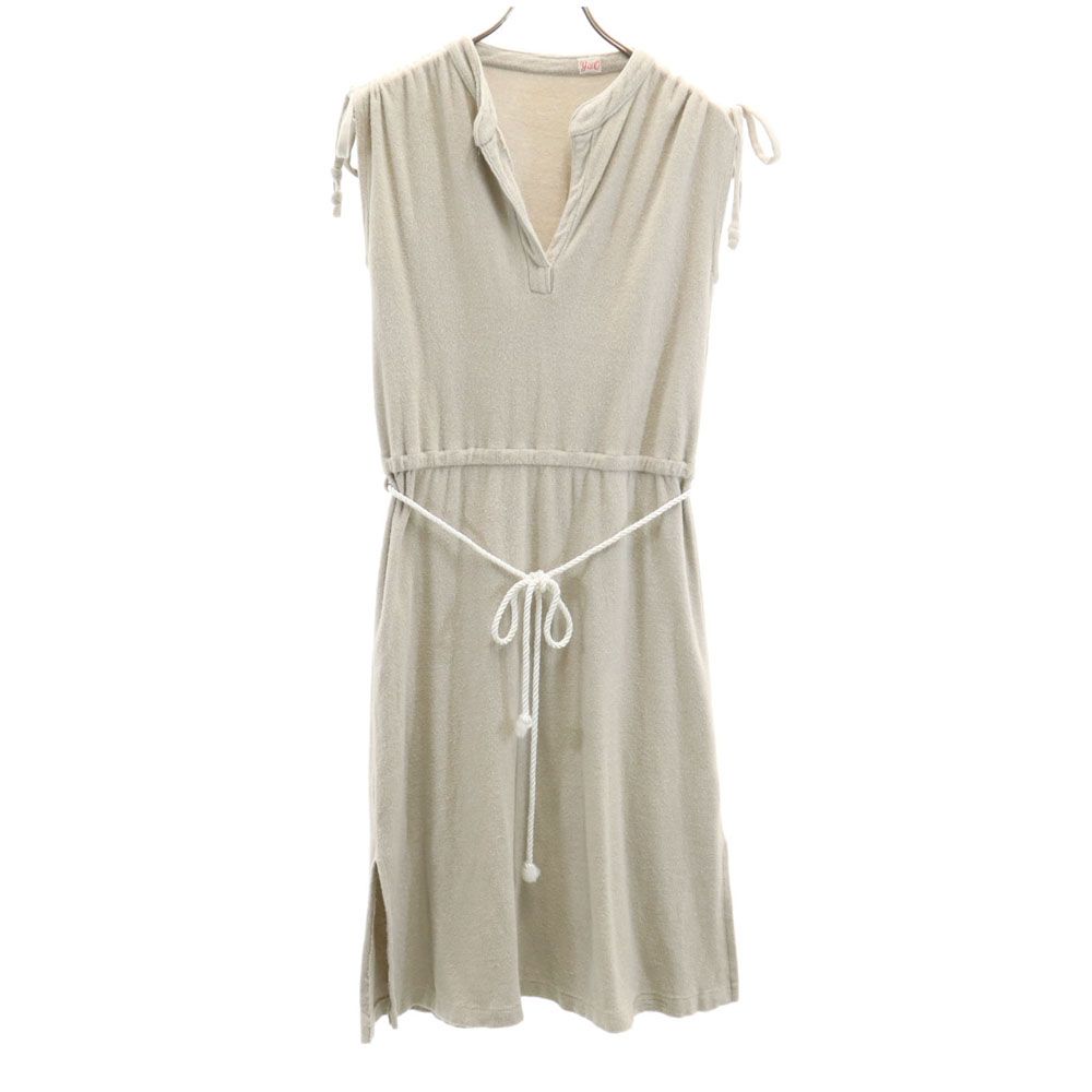 YOUNG&OLSEN Made In Japan No Sleeve Terry Cloth, Skipper Collar Knee-length Dress Women Used