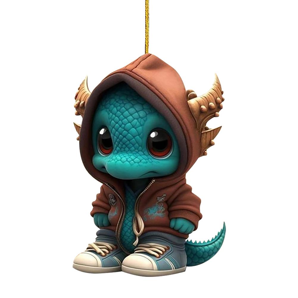 Christmas Dragon Pendant Novelty Dragon Ornaments Acrylic Dragon Egg Tree Pendant Realistic for Home and Car Decoration