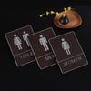 Toilet Door Sign Men Women Bathroom WC Mark Label Self-Adhesive Wall Sticker DIY Decor for Office Business Hotel Unisex