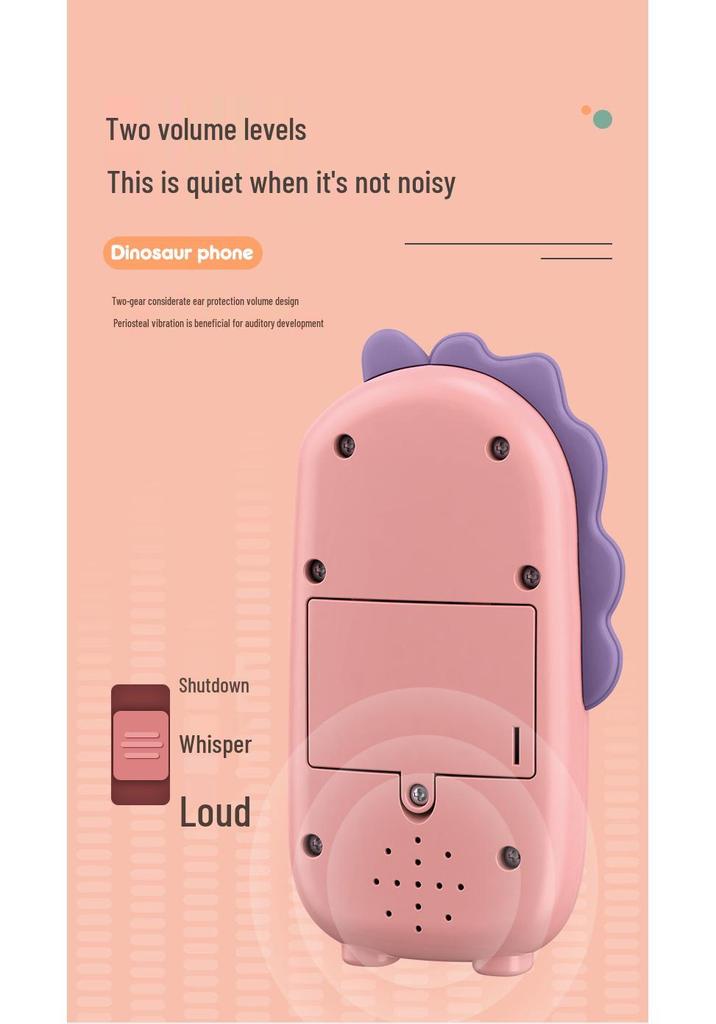 Dinosaur Vibration Phone: Baby Educational Toy