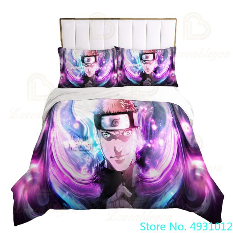 Uzumaki N-Naruto Bedding Set Cartoon Anime Quilt Cover Children Bedroom Bedclothes Boy Duvet Cover Polyester Bedspread Gift