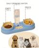 Cat Bowl With Automatic Water Food Bowl  Anti Slip Anti Spill Neck Protective Pet Dish Set For Cats Dual BowlsFor Food & Water