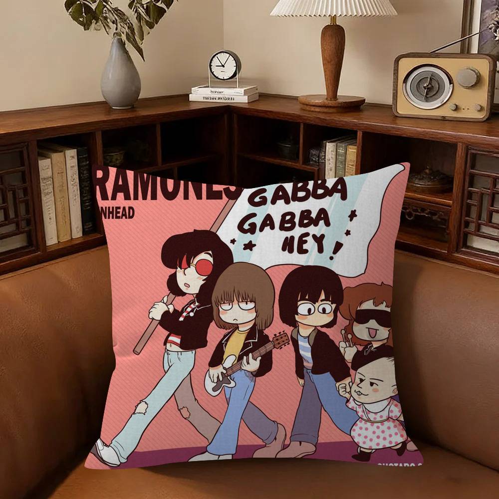 Band Punk R-Ramones Anime Cushion Cover 30X50 Polyester Sofa Cushions Decorative Throw Pillows Home Decoration Pillowcover
