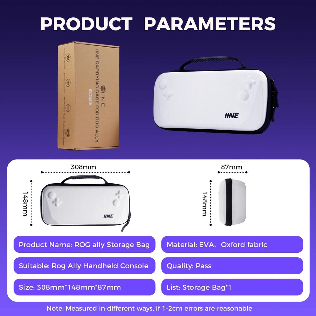 Rog Ally Storage Bag, Travel and Storage Rigid Box, Compatible with Rog Ally Games, Laptops, and Accessories