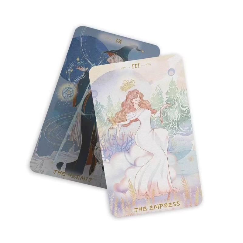 78 Sheets Warm Dreamy Anime-Style Tarot Cards 10.3X6Cm Serenity Tarot Deck Based On Rider System