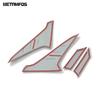 For Hyundai Kona Kauai 2017-  Chrome Rear Window Side Spoiler Wing Cover Trim Decoration Sticker Accessories Car Styling