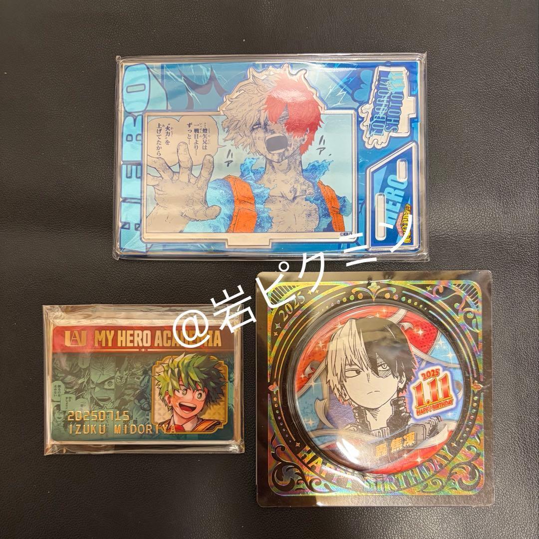 Used My Hero Academia Birthday Card Todoroki Shoten Scene Diorama Can Badge Set