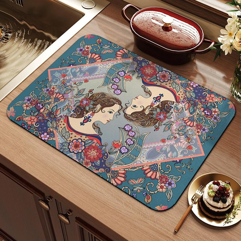 

Марокко Диатомовая Земля Быстросохнущий Коврик для Ванной Комнаты - Нескользящий, Впитывающий Входной Коврик 30x40cm Drain Pad