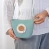 Yogodlns Reißverschluss Blume Strohtasche Münzbörse Niedliche Umhängetaschen Aufbewahrungskorb Handgefertigt Gewebt Damen Crossbody-Tasche Handtasche