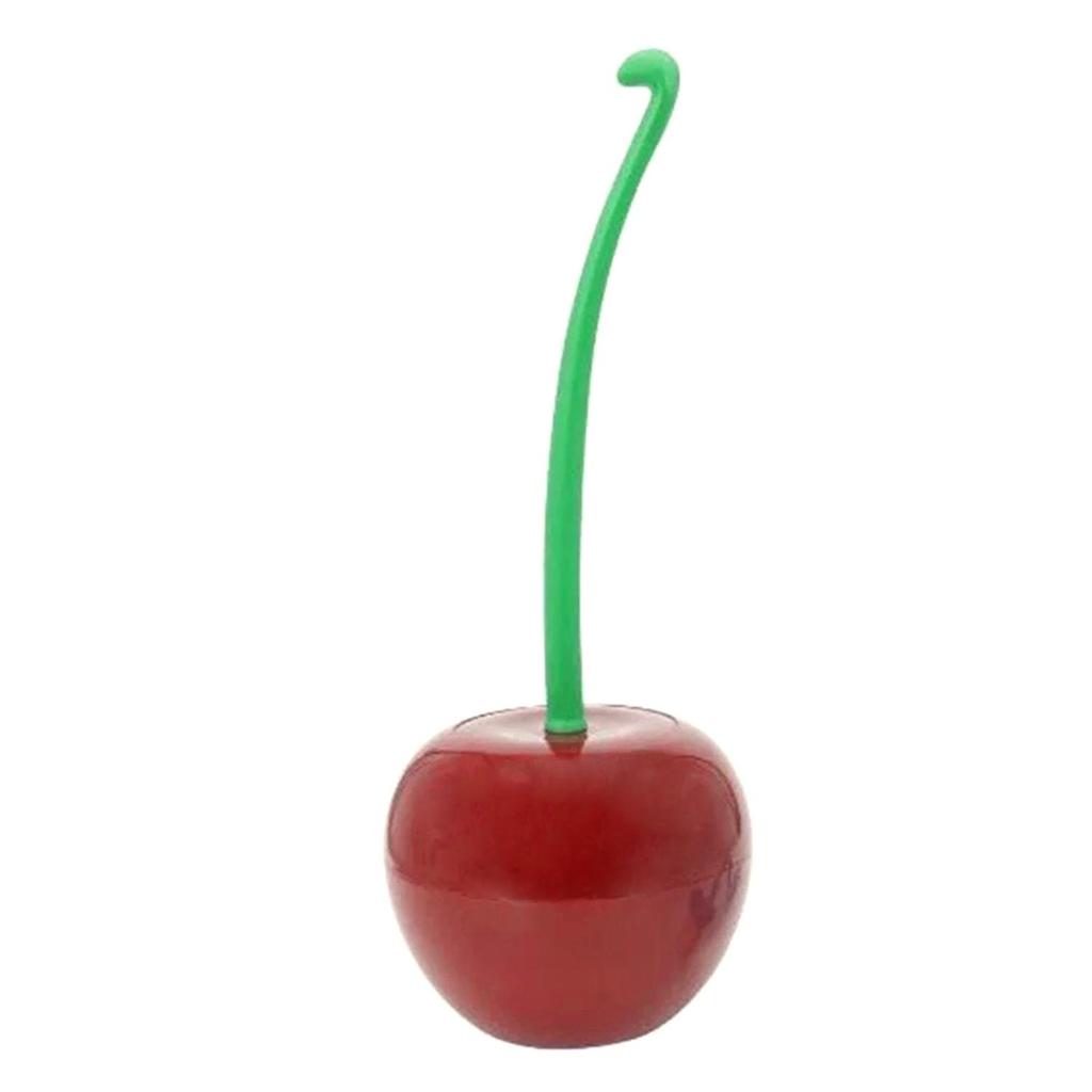 Kirschfarbene WC-Bürste mit langem Griff und weichen Borsten - Kreatives Haushaltsreinigungs-Notwendigkeit