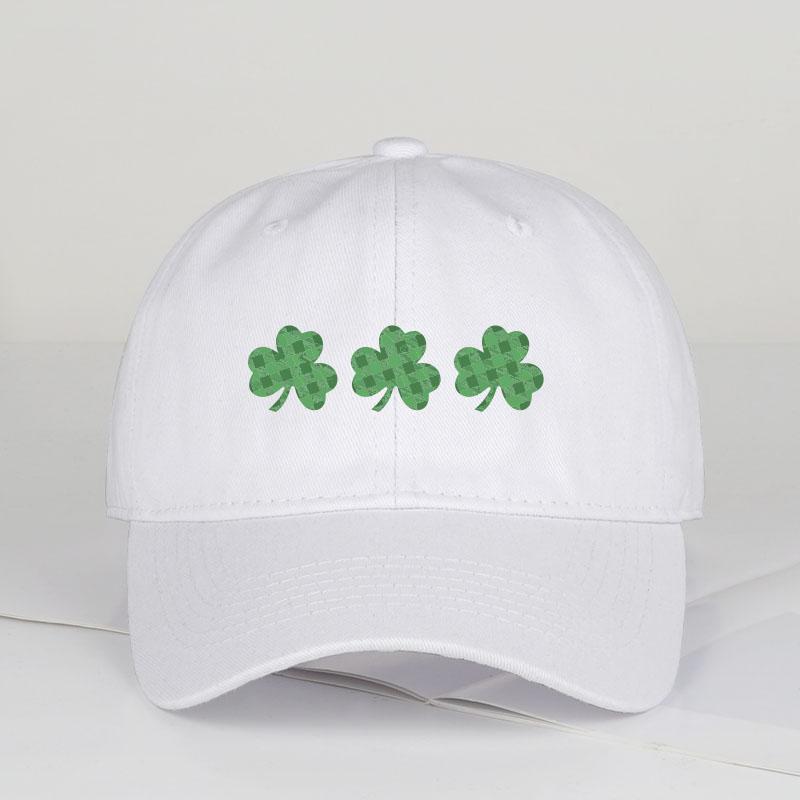 Clover Print SoftTop Baseball Cap Soft Comfortable Lightweight Breathable Lucky Festive St Patricks Day Style Unisex Perfe