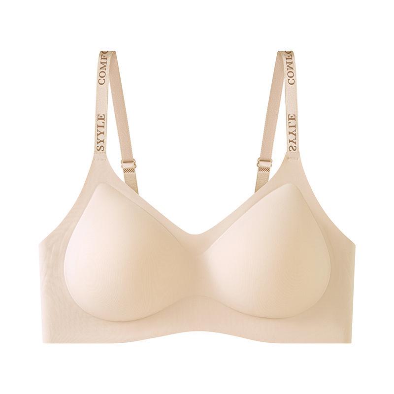 Anti-Gravity Seamless Wire-Free Support Bra with Fixed Cups & Letter Straps