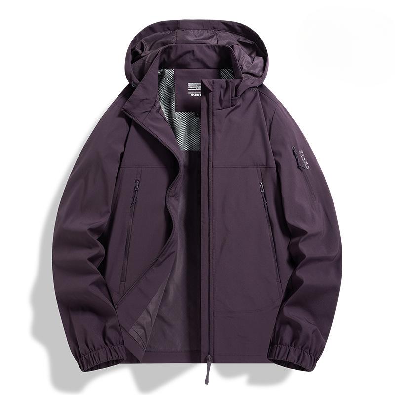 Outdoor Jacket for Men and Women, Windproof and Waterproof Single-pull Jacket for Men and Women, Mountaineering Suit, Removable Hooded Jacket