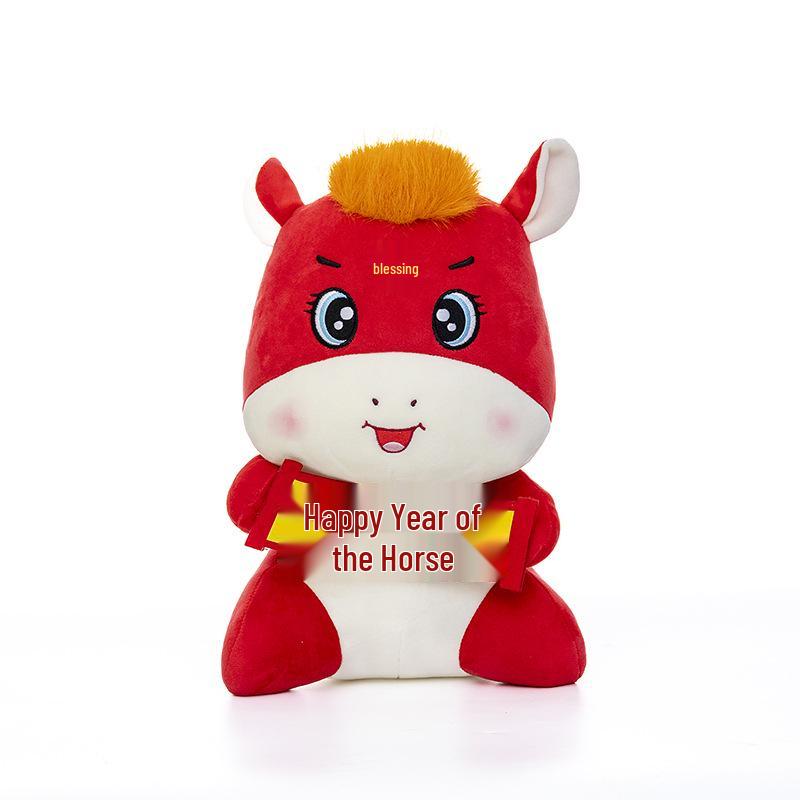 Auspicious Year of the Horse Zodiac Plush Toy - Ideal Gift for Company Activities, Men and Women