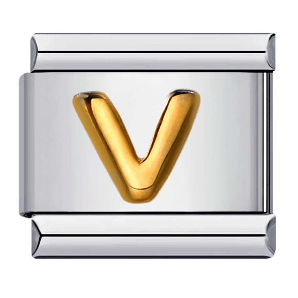 Trendy Italian Charms Bracelet 26 English A-Z Letter Custom Gold Color DIY Jewelry Making Gift Hand Bangle Chain Jewellry