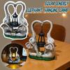 Solar Elephant Hanging Lamp Mandarin Love Twin Elephants Waterproof Solar Outdoor Statue Ornaments