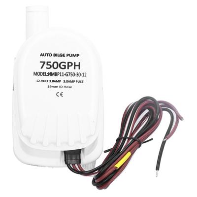 12V 750GPH Automatische Tauchlenzpumpe mit eingebautem Schwimmerschalter Marine Bootszubehör