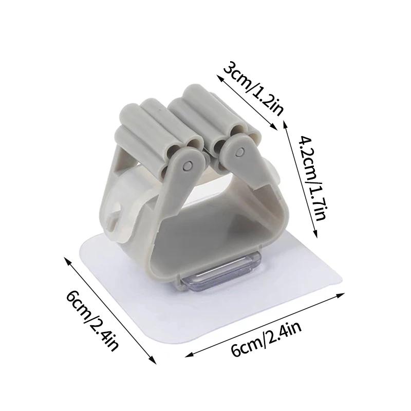 Home Wall Storage Hook Bathroom Suction Hanging Pipe Traceless Hooks Wall Mounted Mop Organizer Waterproof Broom Holder