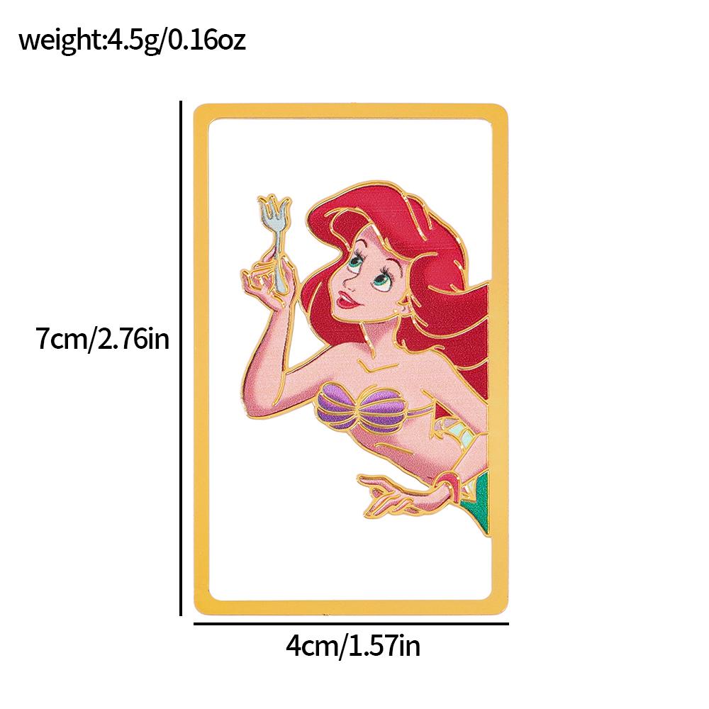 Disney Princess Metal Bookmark Series Snow White The Little Mermaid Anime Book Fan Merchandise Birthday Gift for Friends