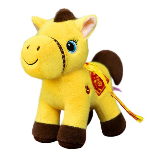 Colorful Lucky Horse Plush Ornament Year of the Horse Zodiac Toy with PP Cotton Filling Festive Hanging Decor for Car & Bag Chinese New Year 2026 Gift
