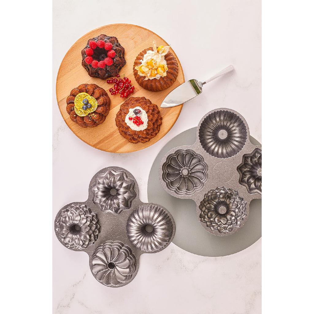 Griss Four In One 4-piece Gray Cake Mold